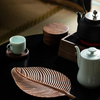 Eco Friendly Walnut Leaf Dinner Plates Natural Tableware