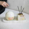 3 Piece Natural Marble Aromatherapy Set Calming Home Decor