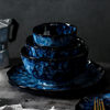 Blue Nebula 10 Piece Celestial Dinner Set Elegant Home Tableware