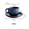 Laguna Kiln Deep Blue Ceramic Mug Set For Morning Tea And Coffee
