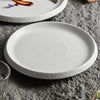 Minimalist White Ceramic Dinner Plate Elegant Kitchen Tableware