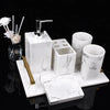 Milan Marble 5 Piece Bathroom Set Elegant Home Decor Accessories