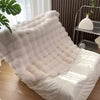 Soft Rabbit Faux Fur Round Rug Plush Luxurious Home Decor