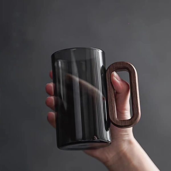 Akari Minimalist Heat Resistant Glass Mug For Tea Coffee