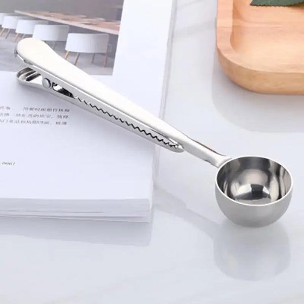 Elegant Espresso Spoon Clip And Coffee Bag Sealer Organizer