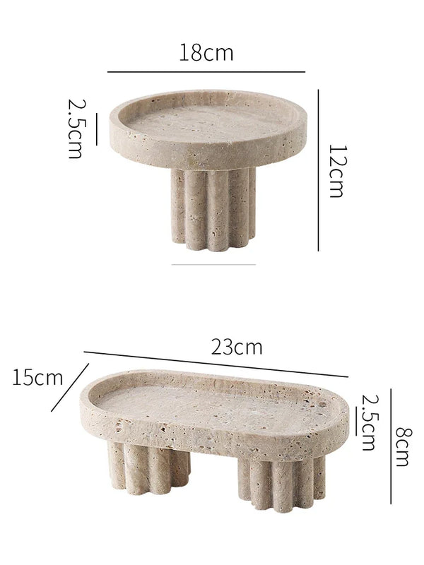Luxury Faux Travertine Decorative Stands For Modern Home Decor
