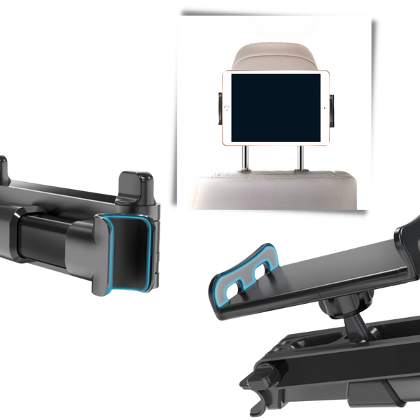 Backseat Tablet And Phone Holder With 360 Degree Rotation And Non-Slip Grip
