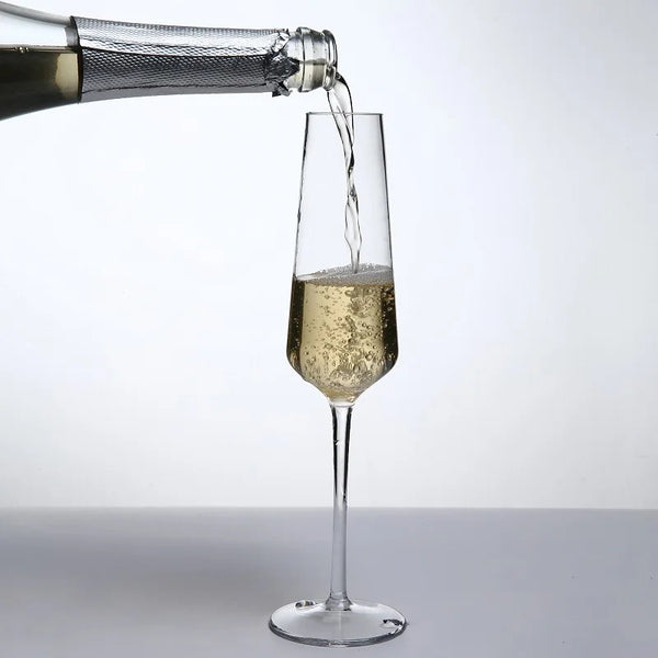 Premium Unbreakable Acrylic Champagne Flutes 4 Piece Clear Set