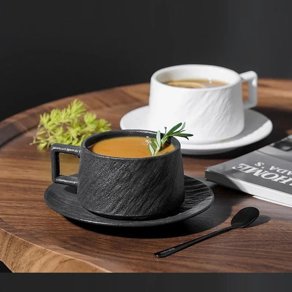 Elegant Ceramic Coffee Mug And Saucer Set For Daily Rituals