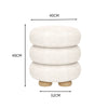 Macaron Velvet Swirl Ottoman Plush Cushion Footrest For Home