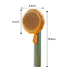 Pumpkin Shaped Self Cleaning Pet Grooming Brush With Pain Free Bristles