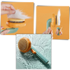 Pumpkin Shaped Self Cleaning Pet Grooming Brush With Pain Free Bristles