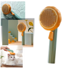 Pumpkin Shaped Self Cleaning Pet Grooming Brush With Pain Free Bristles
