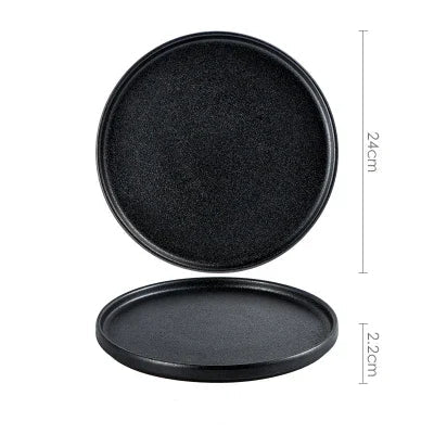 Minimalist 9 Piece Stoneware Dinner Plate Set For Home Dining