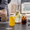 Reusable Bamboo Lid Glass Travel Cup For Hot And Cold Drinks