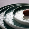 Emerald Gradient Dinner Plates Elegant Green Ceramic Tableware