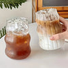 Heat Resistant Ribbed Tumbler 4 Piece Set Clear Modern Drinkware