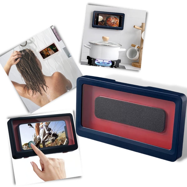 Waterproof Wall Mount Phone Holder For Shower With Anti Fog Touch Screen