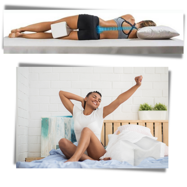 Ergonomic Knee and Leg Memory Foam Pillow for Side Sleepers Posture Support
