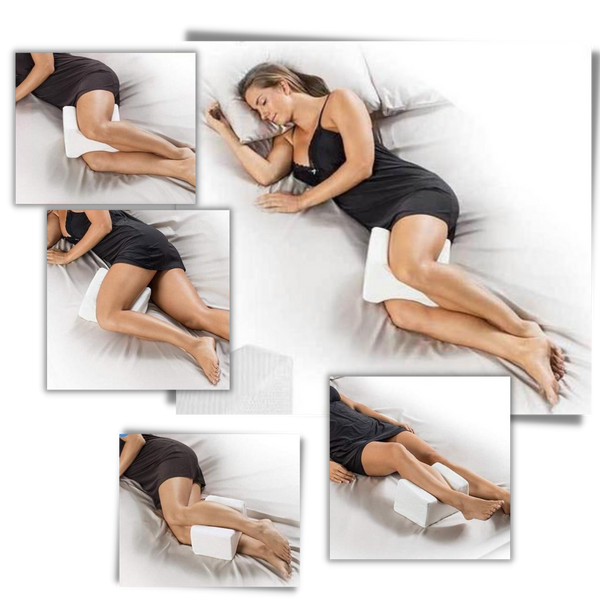 Ergonomic Knee and Leg Memory Foam Pillow for Side Sleepers Posture Support
