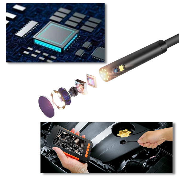 Smart Endoscopic Camera With HD IPS Display And Adjustable Brightness