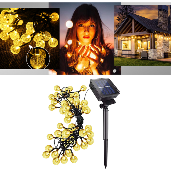 Solar LED Garland String Lights With 8 Modes And Long Battery Life