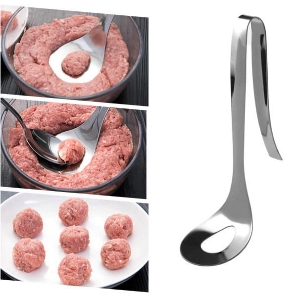 Stainless Steel One-Press Meatball Moulding Spoon For Perfect Circles