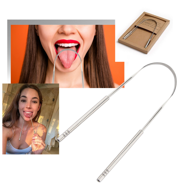 Stainless Steel Tongue Scraper For Fresh Breath And Clean Mouth