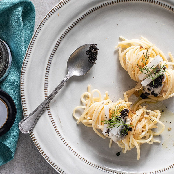 Stitch Row Ceramic Plates