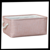 Premium Linen Storage Basket With Durable Rope Handles Stackable