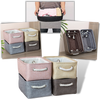 Premium Linen Storage Basket With Durable Rope Handles Stackable