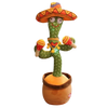 Interactive Plush Cactus Parrot Toy With Voice Recording And 360 Turning