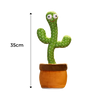 Interactive Plush Cactus Parrot Toy With Voice Recording And 360 Turning