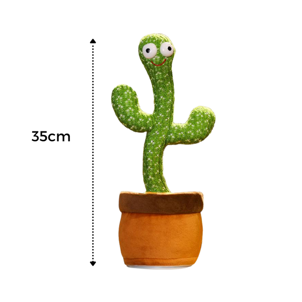 Interactive Plush Cactus Parrot Toy With Voice Recording And 360 Turning
