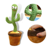 Interactive Plush Cactus Parrot Toy With Voice Recording And 360 Turning