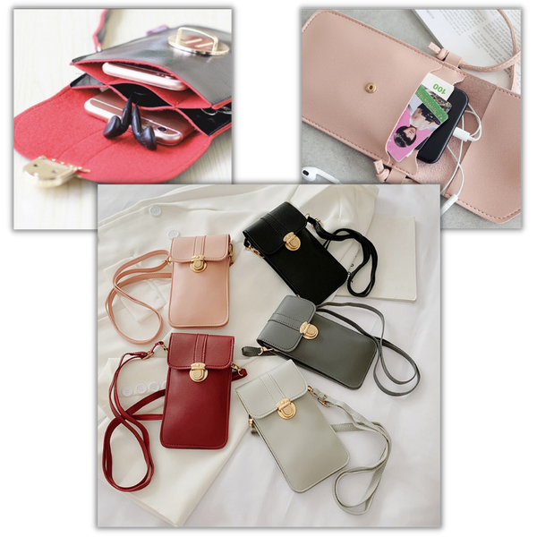 Touchscreen Phone Crossbody Bag With Secure Access And Pockets