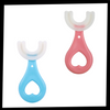 Kids U Shaped Toothbrush Set of 2 With Gentle Bristles and Soft Grips