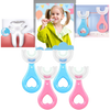 Kids U Shaped Toothbrush Set of 2 With Gentle Bristles and Soft Grips