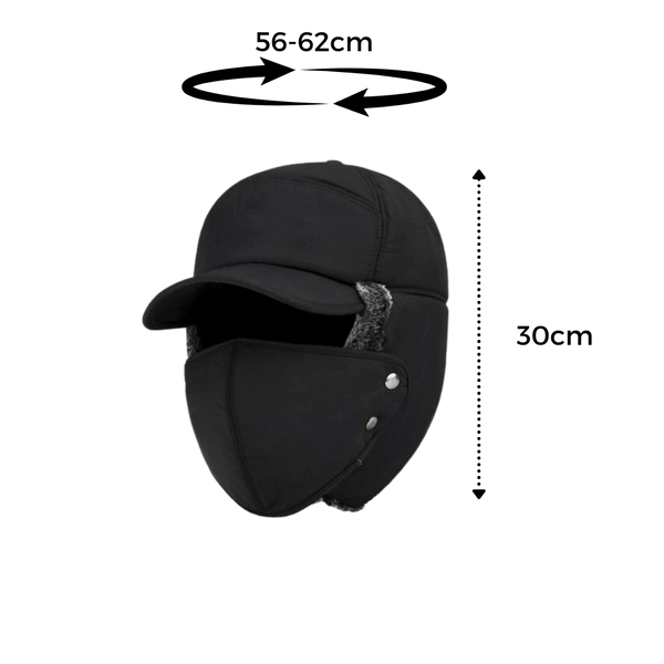 Unisex Windproof Face and Ear Protection Hat with Adjustable Fit