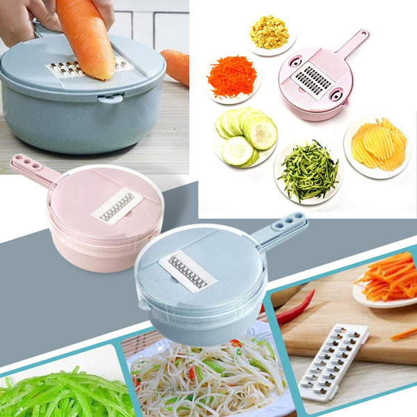 All In One Vegetable Slicer With Stainless Steel Blades