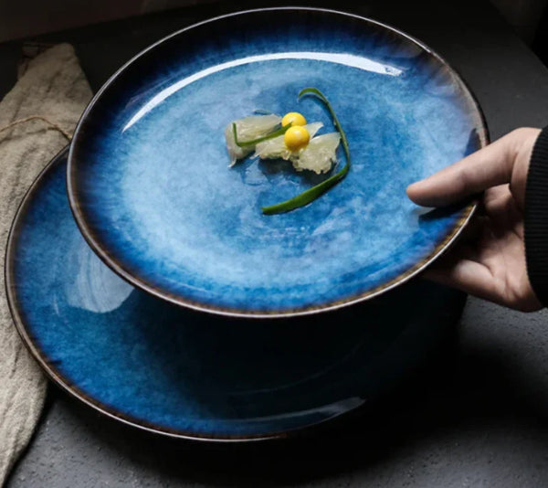Vibrant Glaze Ceramic Shallow Plate