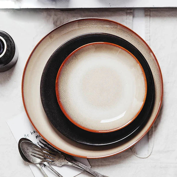 Vibrant Glaze Ceramic Shallow Plate