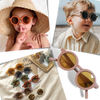 UV400 Kids Round Sunglasses for Ages 1 to 5 with Vintage Frames