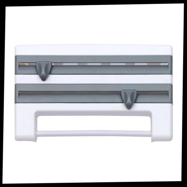 All-In-One Wall Mounted Kitchen Organizer For Paper Towels Foil And Wrap