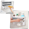 All-In-One Wall Mounted Kitchen Organizer For Paper Towels Foil And Wrap