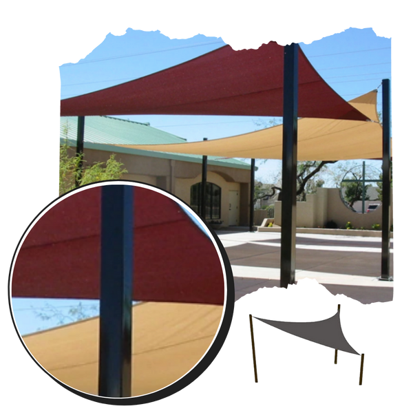 Premium Waterproof Triangle Shade Sail For Outdoor Patios