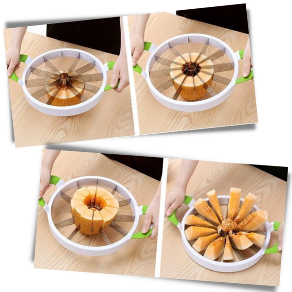 Watermelon And Fruit Slicer With Non Slip Handles For Even Slices