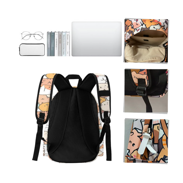Chic Cat Inspired Daypack With Ample Room And Locking Zippers
