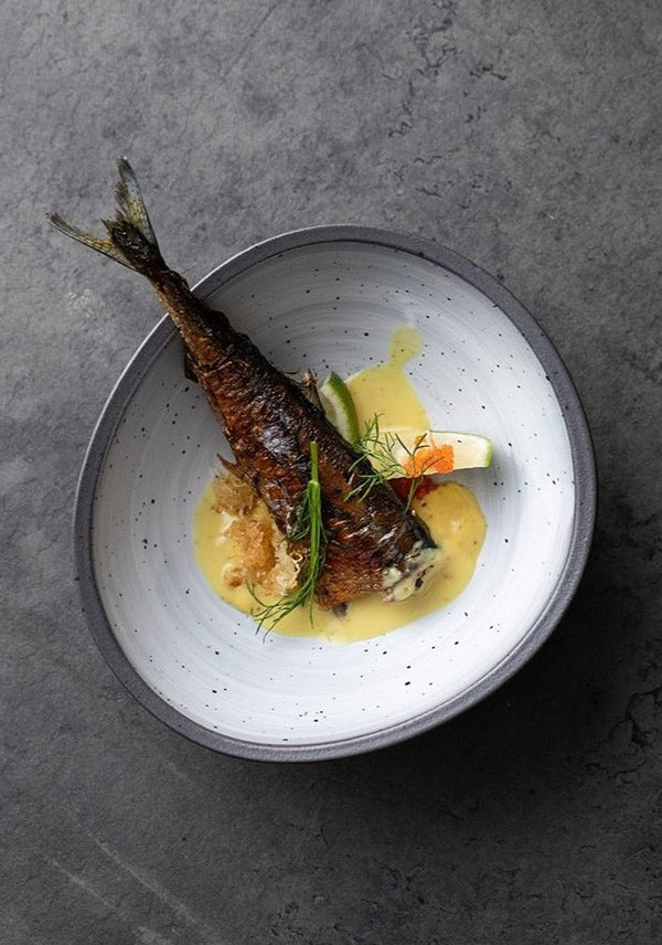 Whipped Pebble Bowl & Platter Set