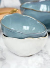 White & Blue Shell Porcelain Plates & Bowls